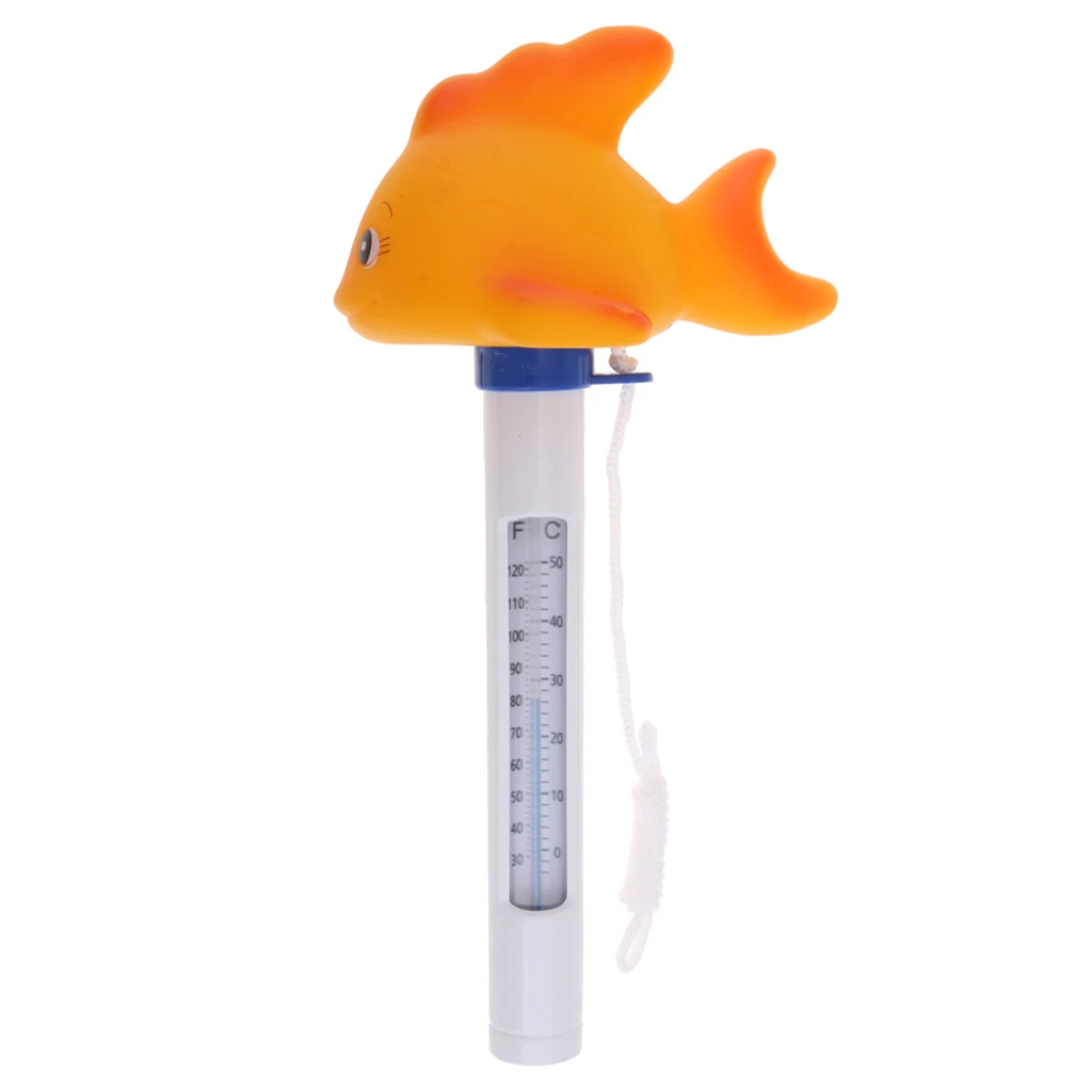 Swimming Pool Thermometer Floating Swimming Water Temperature with Rope for Water Sports Swimming Diving