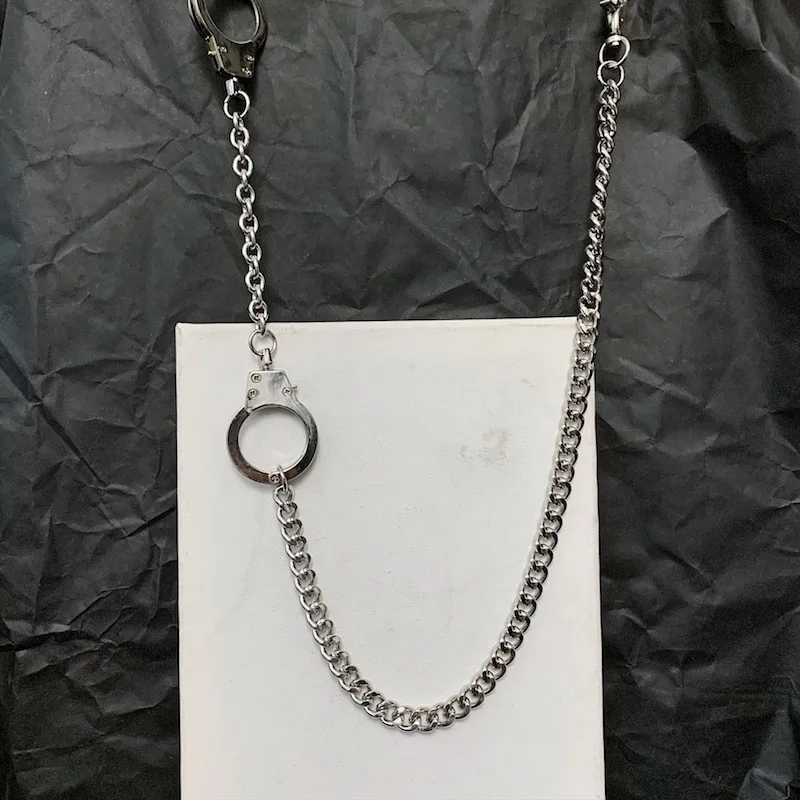 

Instagram super hot pants chain Amy Khaki Hip hop Dance Disco girl handcuffs detachable pants chain hip waist chain
