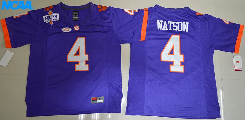 Новое поступление высокое качество NCAA Deshaun Watson#4 футболка колледжа Limited Майки S-XXXL