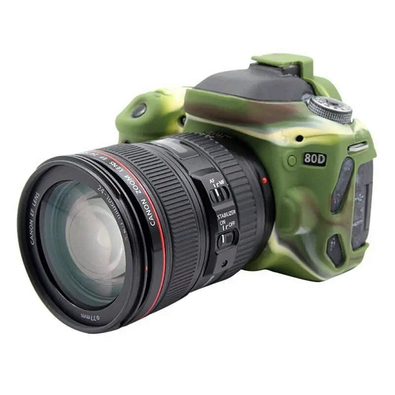 Силиконовый чехол для камеры Мягкий защитный чехол для камеры Canon 80D - Цвет: Camouflage