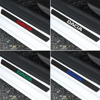 

4PCS Car Door Sill Anti kick Stickers Scuff Anti Scratch Carbon Fiber Auto Door Sticker for Dacia Duster Logan Sandero 2 Dokker