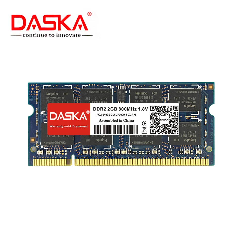  DASKA ddr2 2GB 4GB ram sodimm Laptop Memory PC2-5300/6400 800 667mhz 200pin 1.8V ddr 2 for Notebook