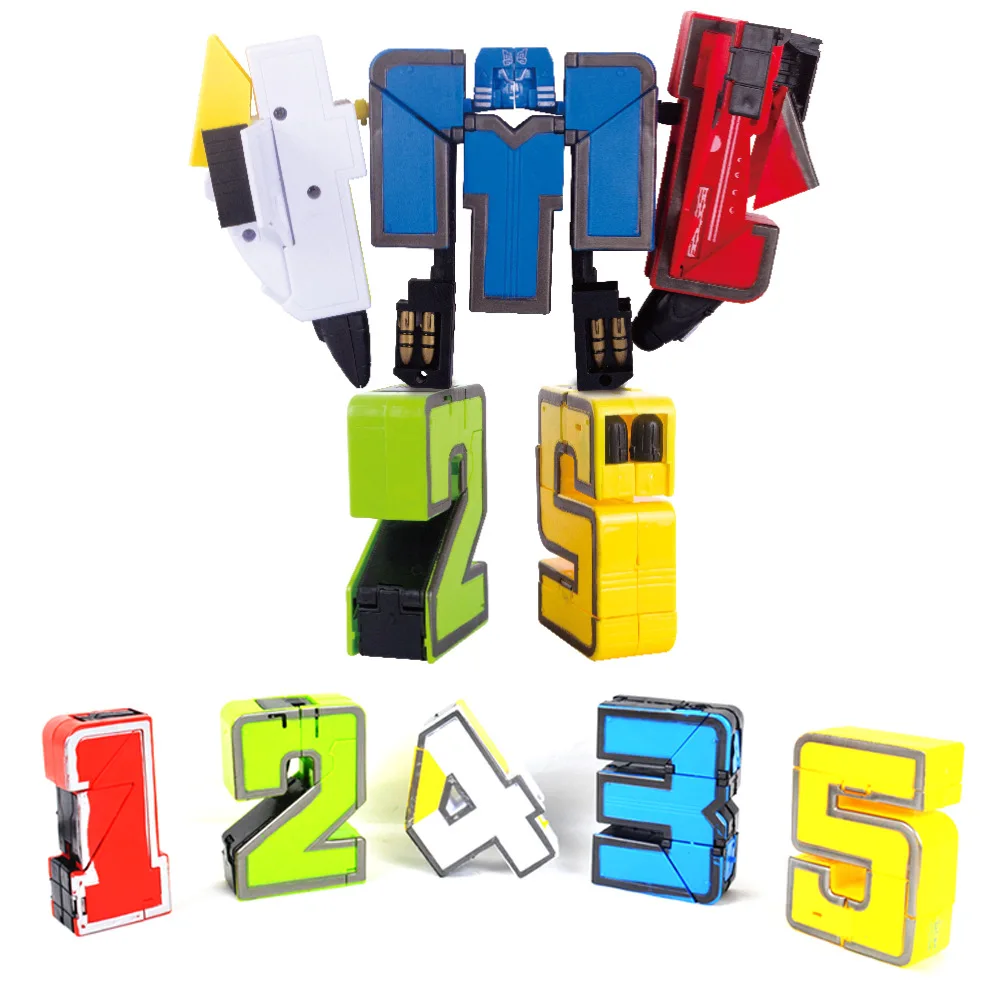 

Children Boy Toy WUHE a Deformation Robot with Numbers Transformation Fit Splicing Toys Educational Early Childhood