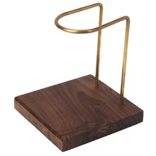 Manual Pour Over Drip Coffee Filter Cup Wood Bracket Tea Leaf Stand Rack Hand-Washed Coffee Filter Cup Holder Coffee