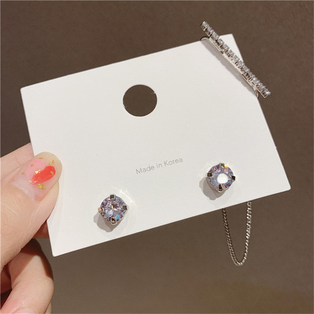 Personality Fashion Design Zircon Earrings For Women Light Luxury Web Celebrity Temperament Tassels Pearl Earrings Jewelry