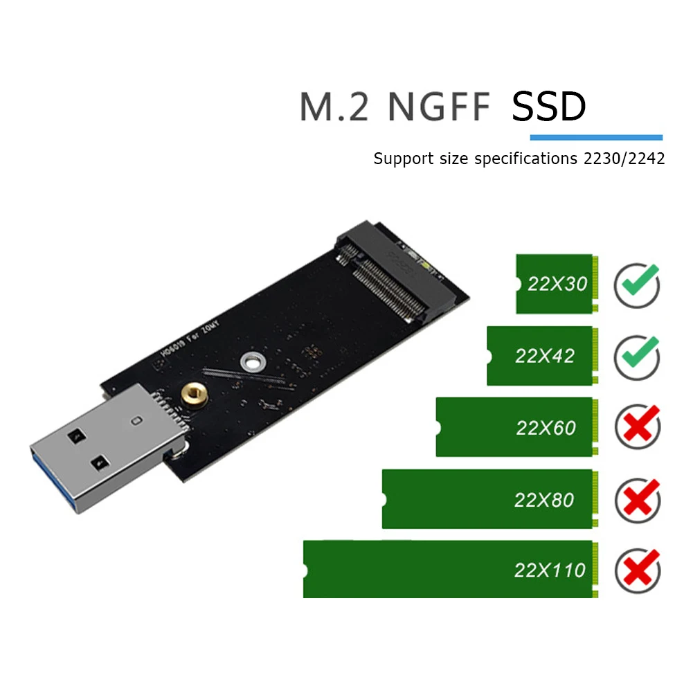 USB 3,0 к M.2 SSD корпус USB3.0 к NGFF B Ключ адаптер жесткого диска(B+ M) ключ M2 SATA SSD Внешний мобильный ящик для 2230 2242 M2