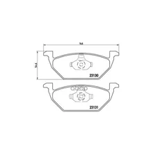 Колодки Тормозные Audi A3 97/Vw G4/Skoda Octavia 9709 1.4/1.6/1.8 Передние Brembo P85041 Brembo арт. P85041