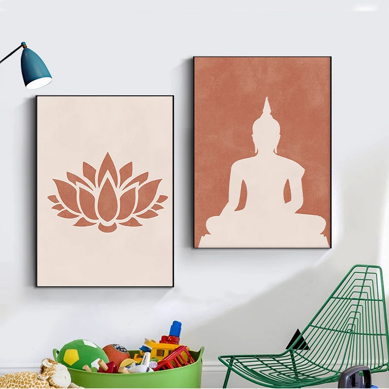 

Nordic inkjet print poster canvas yoga meditation Buddha art abstract porch decorative painting living room bedroom