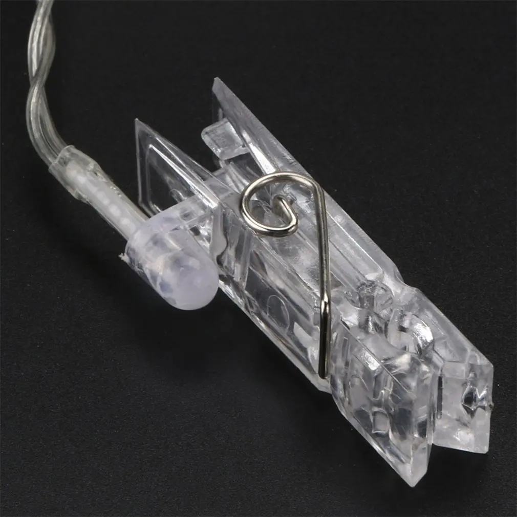 Mini 10 LED Pos Clip Battery Powered Christmas lights Holiday Party Wedding Home Decoration Lights With Battery Box