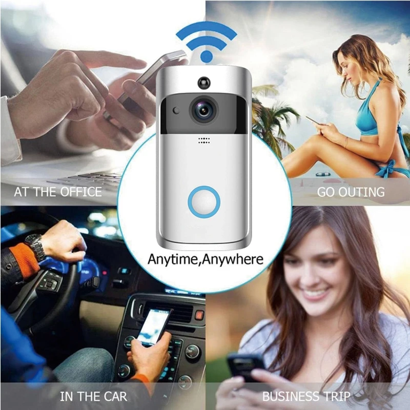 WakeView 1080P умный дверной звонок камера Wifi беспроводной Вызов домофон видео глаз в