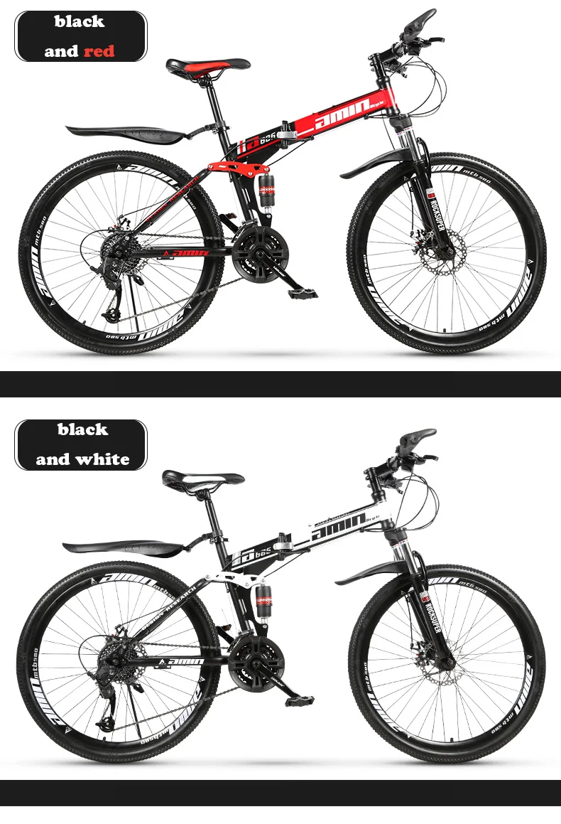 Top 24/26 "21-Speed Mountain Folding Bicycle Double Shock Absorption Variable Speed Fast Bike For Male And Female Students 13