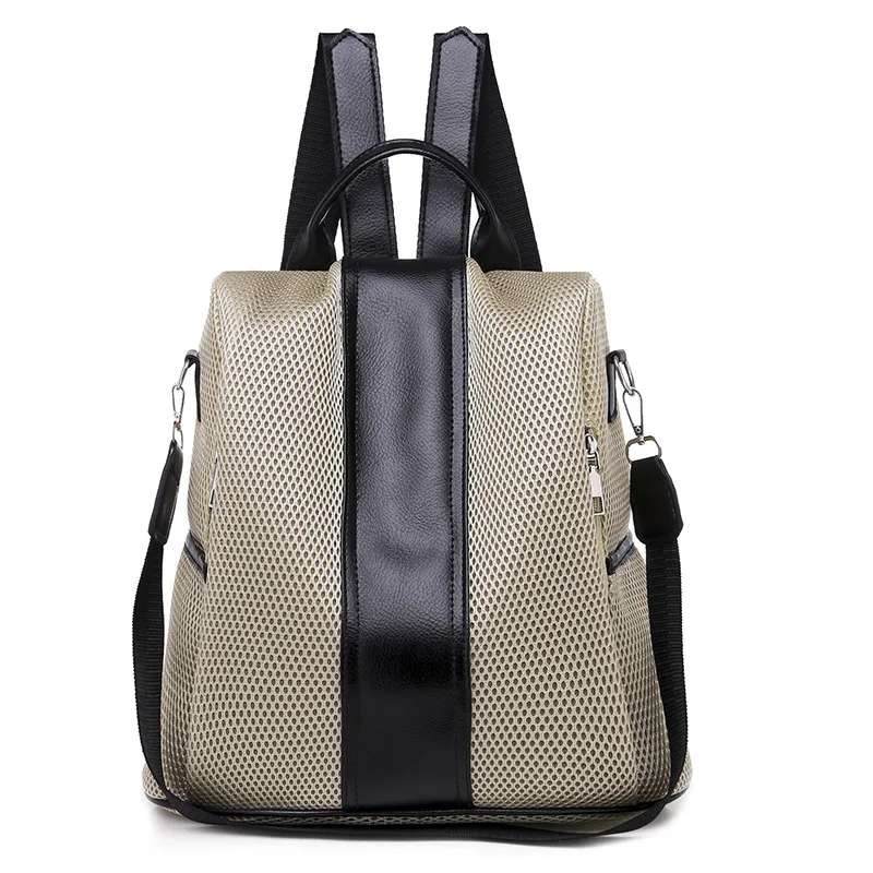 

Backpack Women's 2019 New Style Korean-style Mesh Large-Volume College School Bag Casual Shopping Multi-Functional Backpack Trav