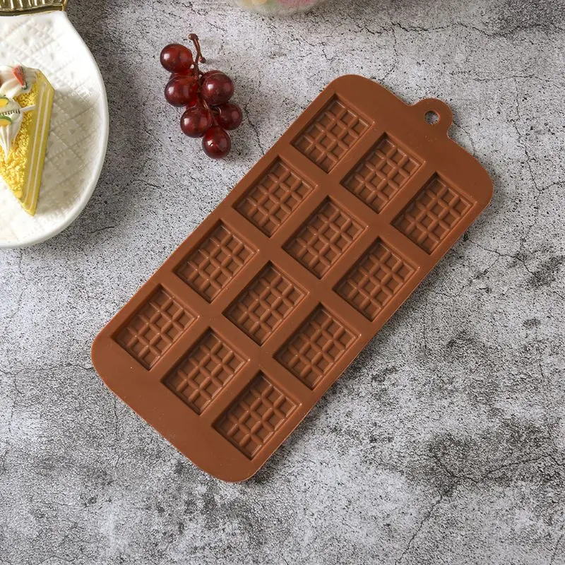 

5pc/set 12 Cavity Silicone Waffle Mold Maker Cake Cookie Chocolate Pan Baking Mould Nonstick Bakeware Tool