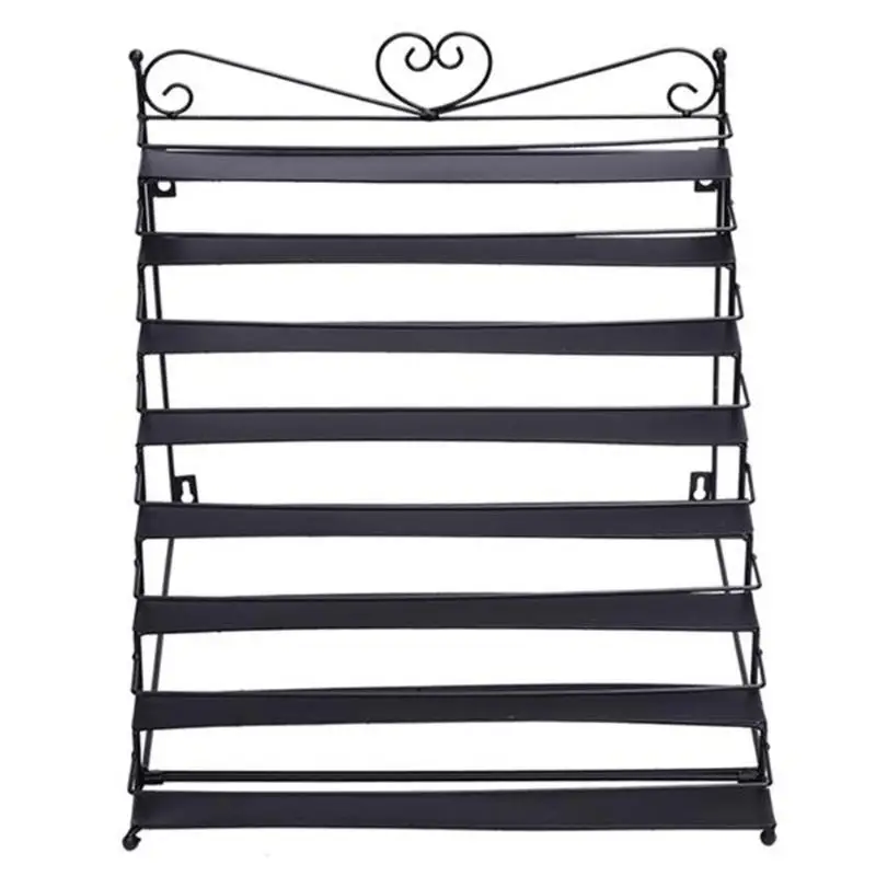 

8 Tier Metal Nail Polish Display Organizer Wall Rack Holder