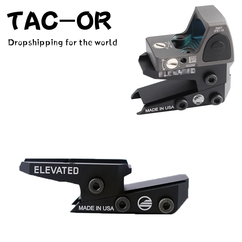 Adaptador para t1 Tático Ajustável Altura Corrediça Red Dot Riser Montagem Levantar Vista t2 - Aimpoint Mro Rmr Holosun Dropshipping Cnc 10 t2 aimpoint mro rmr holosun dropshipping