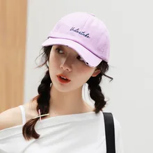 Облегающая Весенняя и летняя мягкая бейсбольная кепка, шапка с изогнутыми полями, затенение шляпа, Женская пара