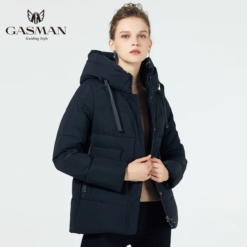 GASMAN/ новые зимние женские куртки короткий теплый пуховик с капюшоном женское теплое пальто для девочек женская парка мода