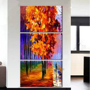 

5d DIY Diamond Painting Cross Stitch Kits Diamond Embroidery Diamond Mosaic 5d art triptych Autumn nature scenery 3 pcs FF360
