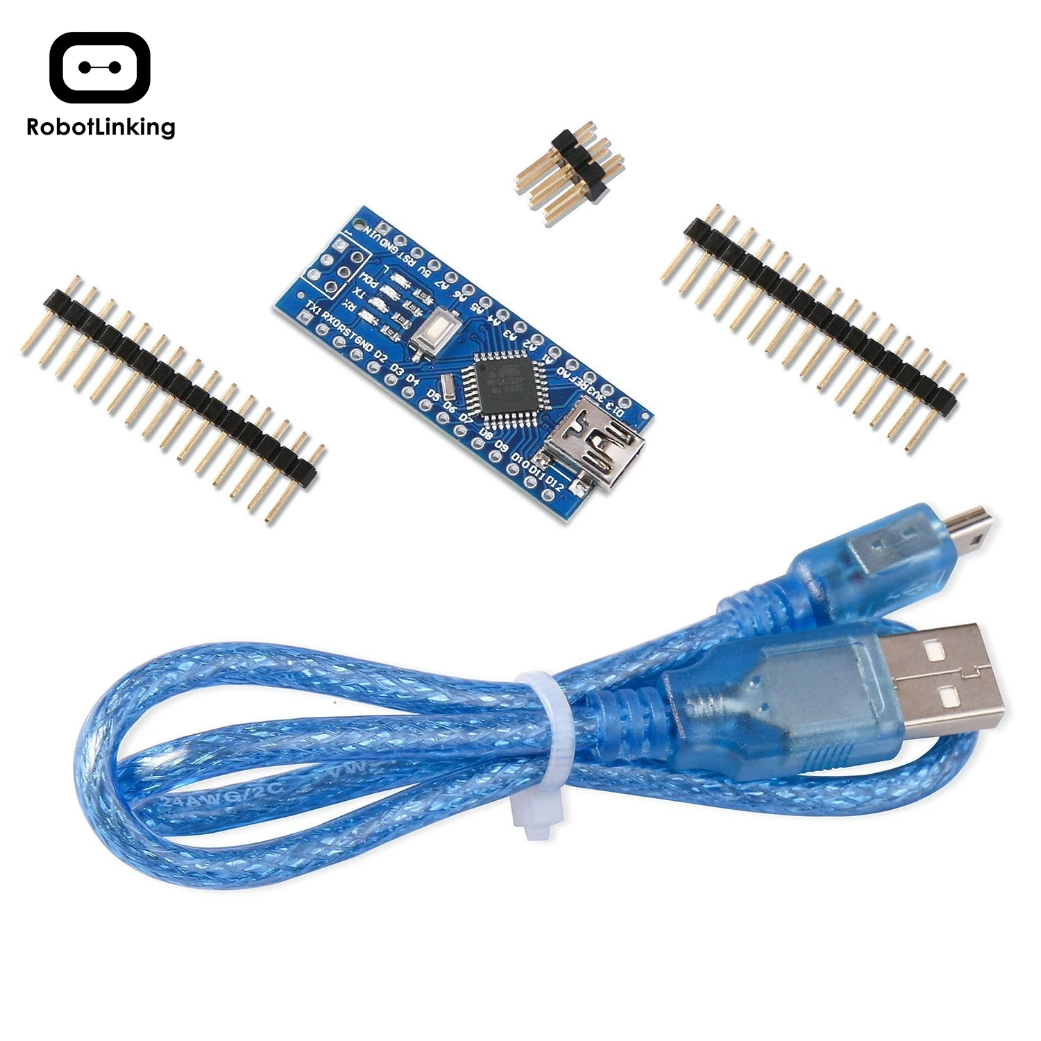 Для Arduino Nano V3.0, Nano board CH340/ATmega328P с usb-кабелем, совместим с Arduino Nano V3.0(Nano x 1+ кабель
