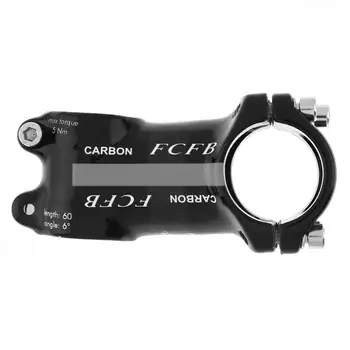 

Aluminum Carbon Fiber Riser Rod Stem Carbon Fiber Bicycle Ultralight Stem Carbon Handle 28.6-31.8MM 6 Degree