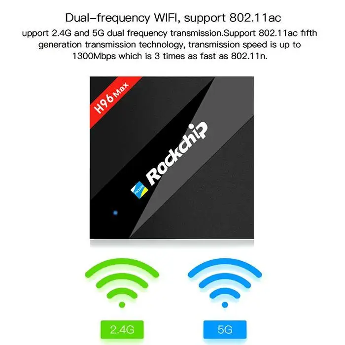 H96max сетевая приставка шестиядерный двойной 4k WiFi Bluetooth 4,0 Android HD 7,1 набор для телевизора инфракрасный пульт дистанционного управления