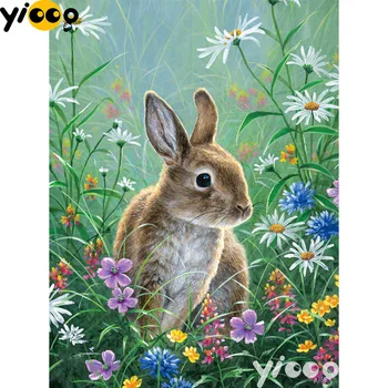 

Full Square/Round Drill 5D Diamond Painting Cross Stitch Spring Bunny Diamond embroidery mosaic Home Decor Gift AX0764