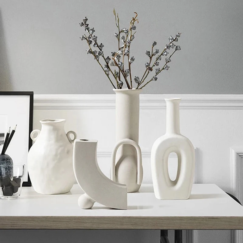 ðŸ”¥ðŸ”¥ Minimalist Ceramic Vase - White Ceramic Vases For Home Decoration