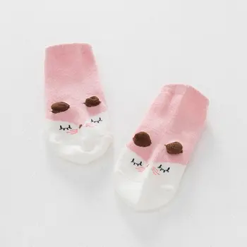 

Baby Unisex Lovely Cartoon Socks Breathable Warm Cotton Thickening Socks w