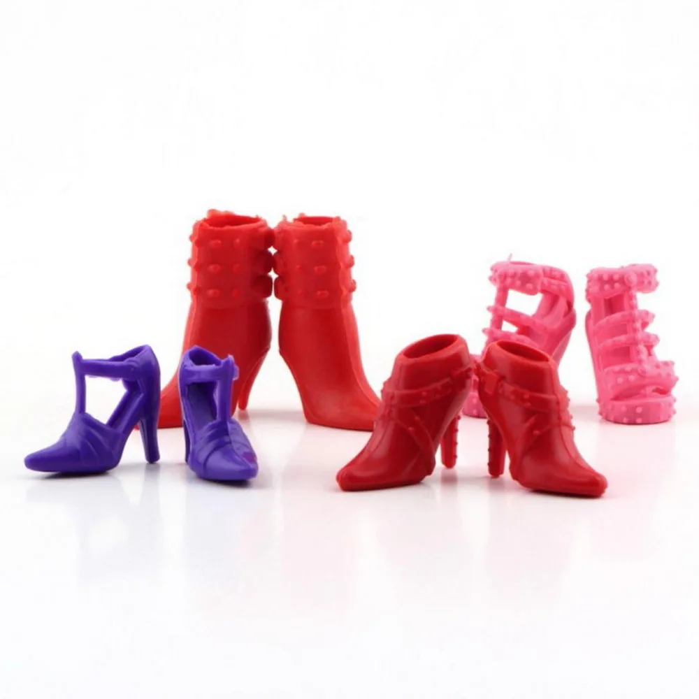 12 пар кукольных туфель высокого качества; модная Милая обувь разных цветов; детская игрушка-кукла; модная Милая разноцветная обувь для Барби