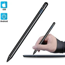 Универсальный стилус для Apple iPad, активный стилус, карандаш, емкостный экран, настольные сенсорные ручки для Apple Pencil 1 2 + держатель, перчатка