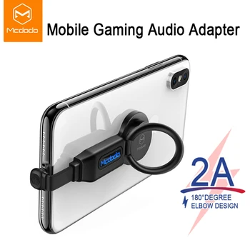 

Mcdodo 5 In 1 for Lightning Audio Adapter Ring Holder Charger Adapter Fast Charging 2A Connector OTG for IPhone XR XS X 8 7 Plus