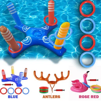 

Children and adults inflatable cross ring toss game swimming pool fun toys summer water beach party props plaything air mattress