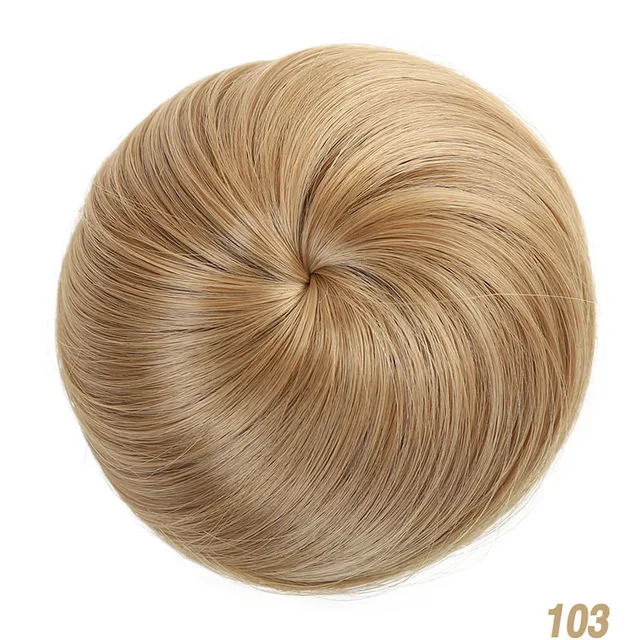 AILIADE девушки коричневый блонд черный пучок волос шиньон пончик ролик шиньон Высокая температура волокна для женщин - Цвет: 103