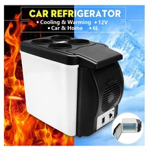 12v 6l carro portátil geladeira mini geladeira dupla-uso refrigerador caixa mais quente geladeira compressor para escritório iate caminhão rv