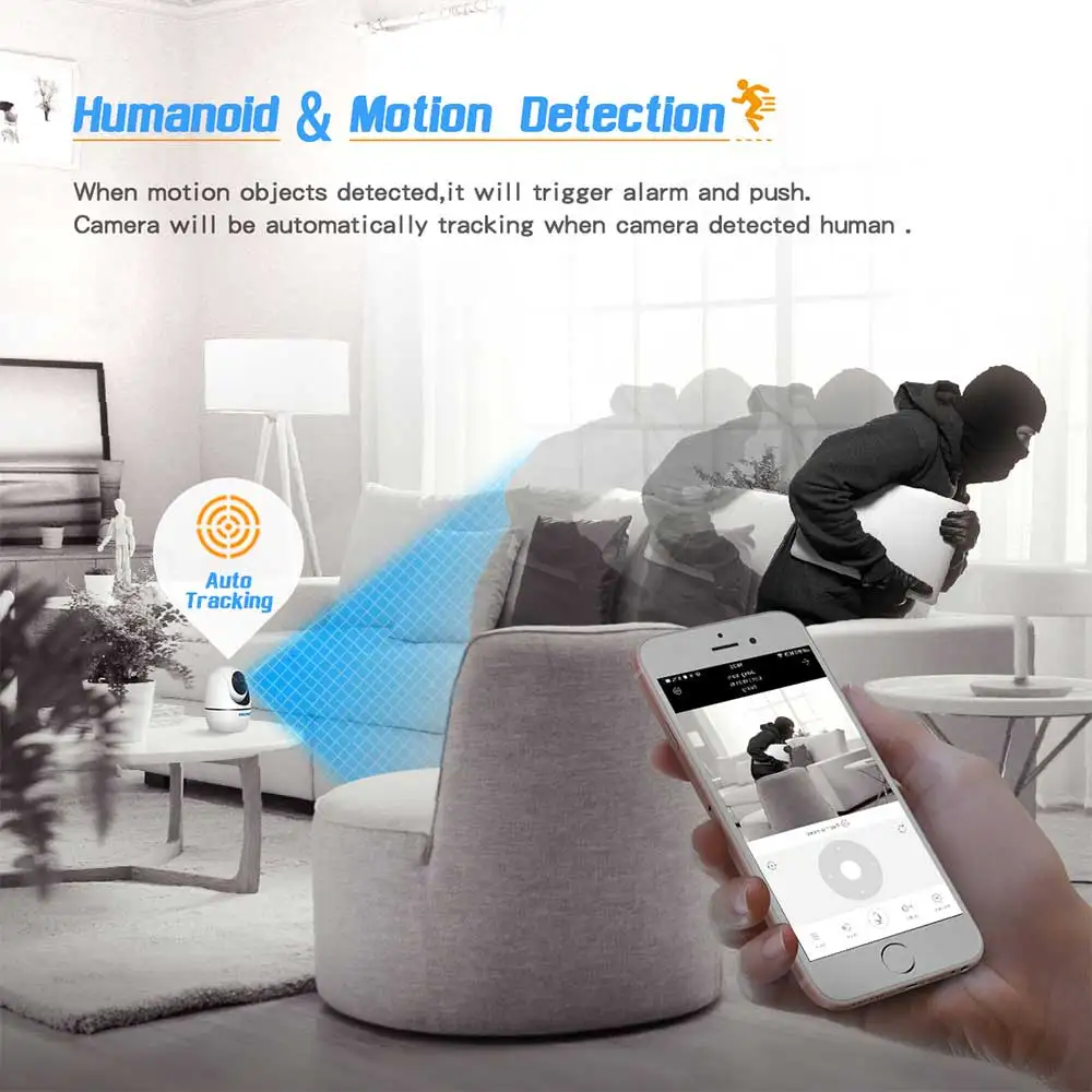 Новинка ESCAM PVR008 2MP 1080P WiFi IP камера автоматическое отслеживание Беспроводная PTZ ONVIF камера обнаружения движения камера наблюдения