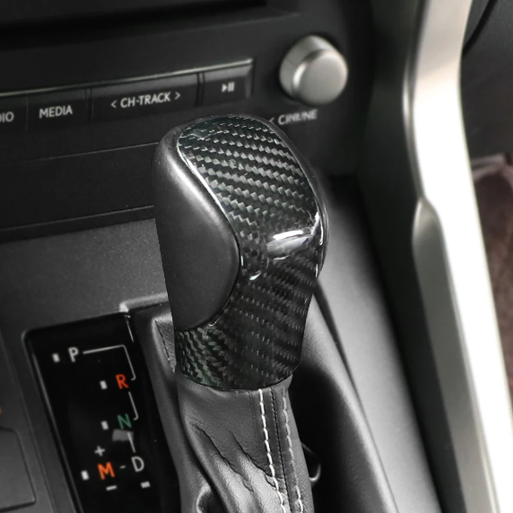 Carманго для LEXUS NX200 NX300 ES200 RX300 RX200t является автомобиль переключения передач верхняя головка Реальные углеродного волокна рамка отделка стикер аксессуары