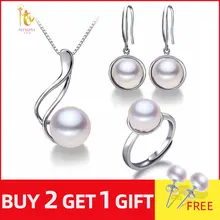 Жемчужное ювелирное изделие Nymph наборы натуральный пресноводный жемчуг ожерелье кулон серьги браслет хорошее ювелирное изделие для женщин подарок [tc1027]