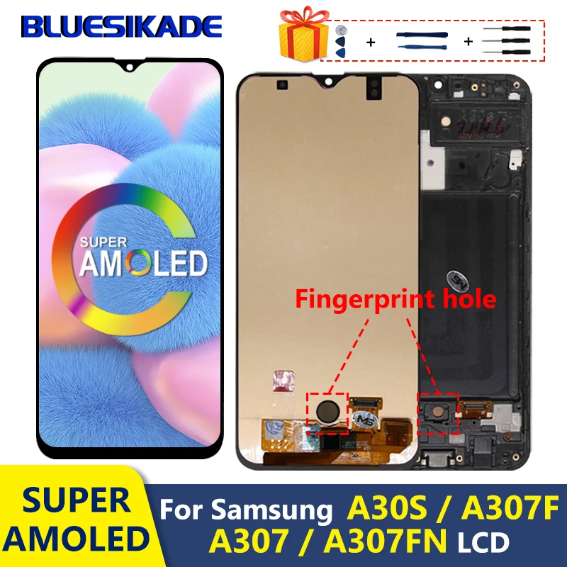 ЖК-дисплей 6 4 дюйма для Samsung Galaxy A30S сенсорный экран A307 дисплей SM-A307FN/DS A307G/DS