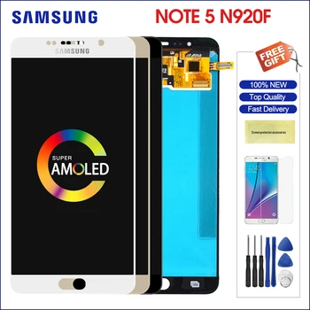 

5.7" Super AMOLED For Samsung Galaxy Note5 LCD Display Touch Screen Panel Digitizer Replacement For Samsung Note5 N920 N9200 LCD