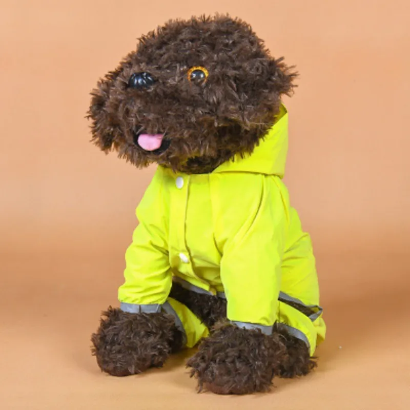 Светоотражающий дождевик для собак, дождевик, комбинезон, водонепроницаемая одежда для домашних животных, безопасная дождевик для маленьких и средних собак, собачьи плащи