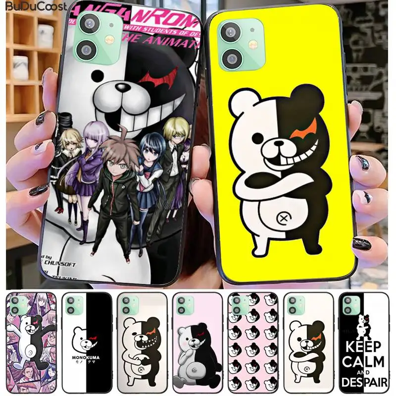 Милый чехол для телефона Kumamon Danganronpa Monokuma iphone 11 Pro11 Pro Max X XS XR MAX 8plus 7 6S plus 5s se