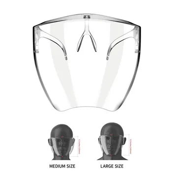 

Durable Face Protection For Adult Mouth Shield Combine Plastic Reusable Washable Clear Face Covering