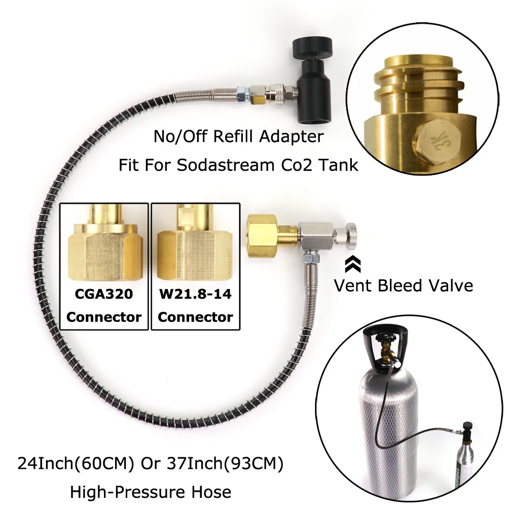 Charging-Adaptor Sodastream CGA320 Tank Carbon-Dioxide-Cylinder Connection-W21.8-14 CO2