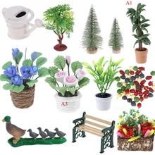 

Dollhouse Miniature Pot Flowers Plant Seeds Garden Decoration Suitable Dollhouse Collection Children's Roll Game