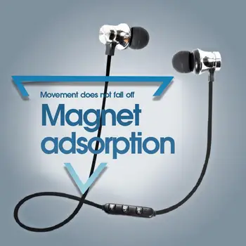 

Magnetic Wireless bluetooth Earphone Wireless Sports music headset Phone Neckband sport Earbuds Earphone with Mic For phone