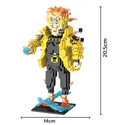 HC 9019 1915 шт. ниндзя Хокаге героя аниме «Наруто Узумаки и яркие, с мультяшными вставками Конструкторы "Magic" Алмаз строительный блок игрушки