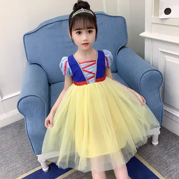 

Children Girl snow white Dress for Girls Prom Princess Dress Kids Baby Gifts Intant Party Clothes Fancy Teens Fluffy Gauze Dress