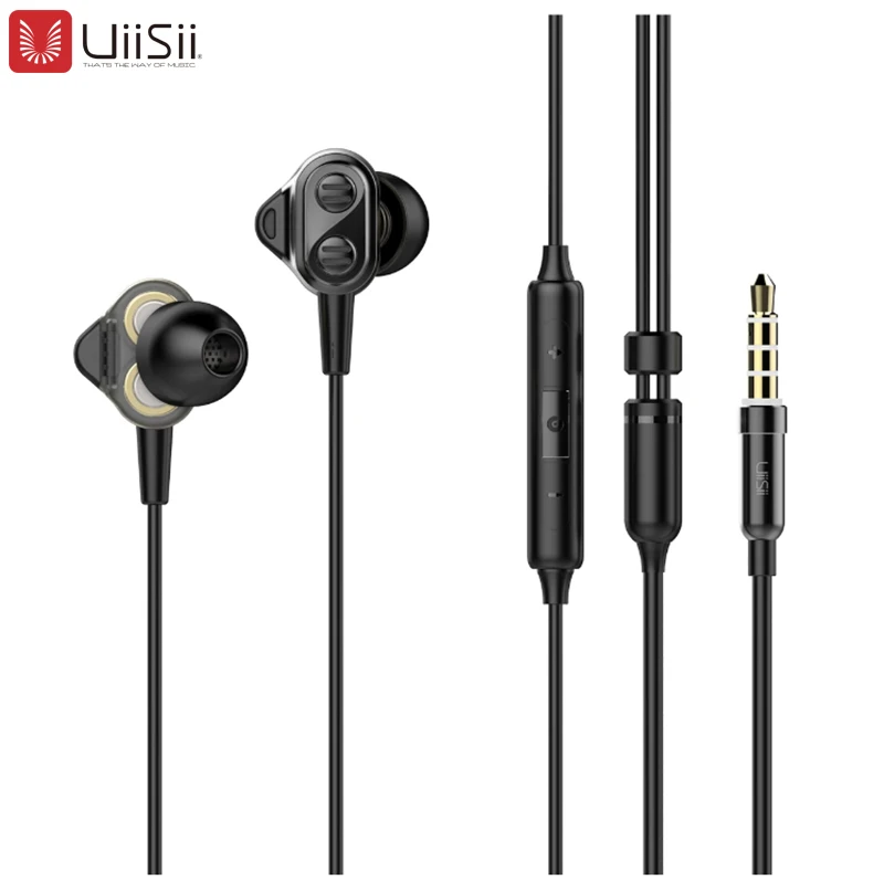 UIISII DT800 Hi res наушники 2DD & 2BA 8 гибридная технология со звуконепроницаемым HIFI