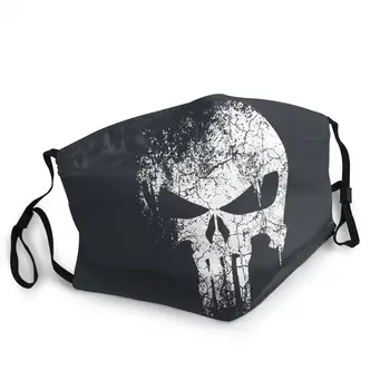 

Punisher Adult Reusable Face Mask Pattern Skull Dustproof Protection Mask Respirator Mouth Muffle