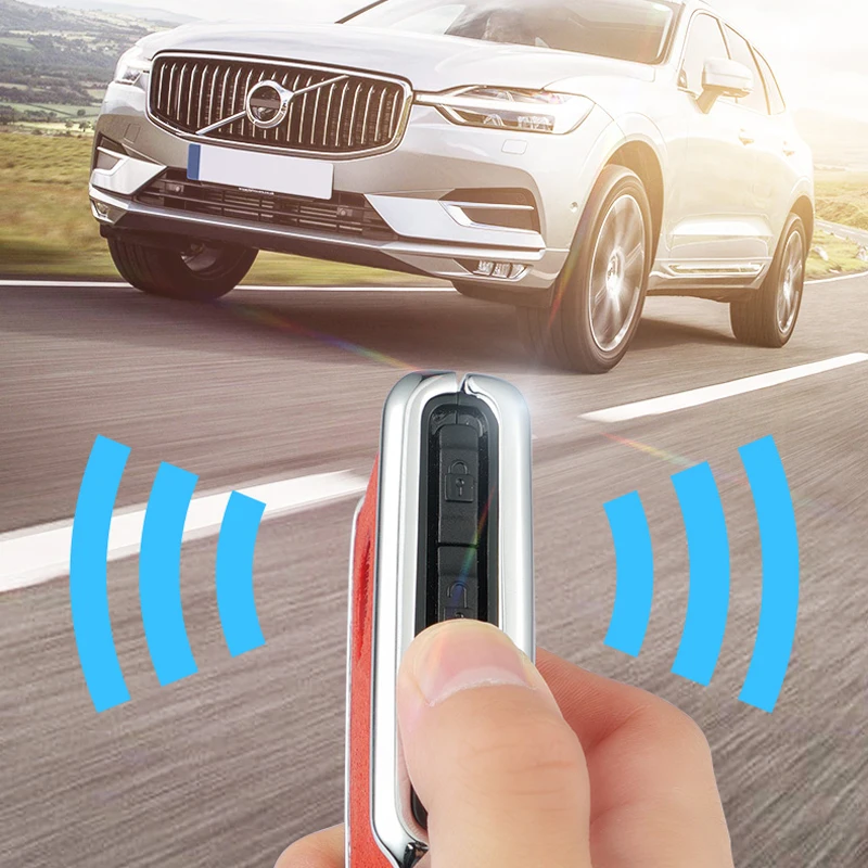 Чехол для ключей автомобиля из натуральной оцинкованной кожи для Volvo XC40 XC60 S90 XC90 V90